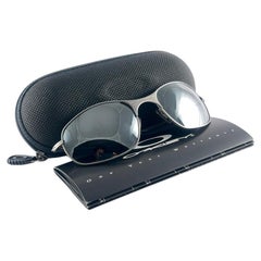 New Vintage Oakley E Wire Grey Iridium Lens 2001 Sunglasses 