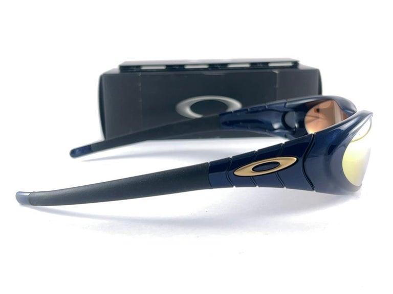 New Vintage Oakley Eye Jacket 2.0 Frame 24K Gold Lens 1999