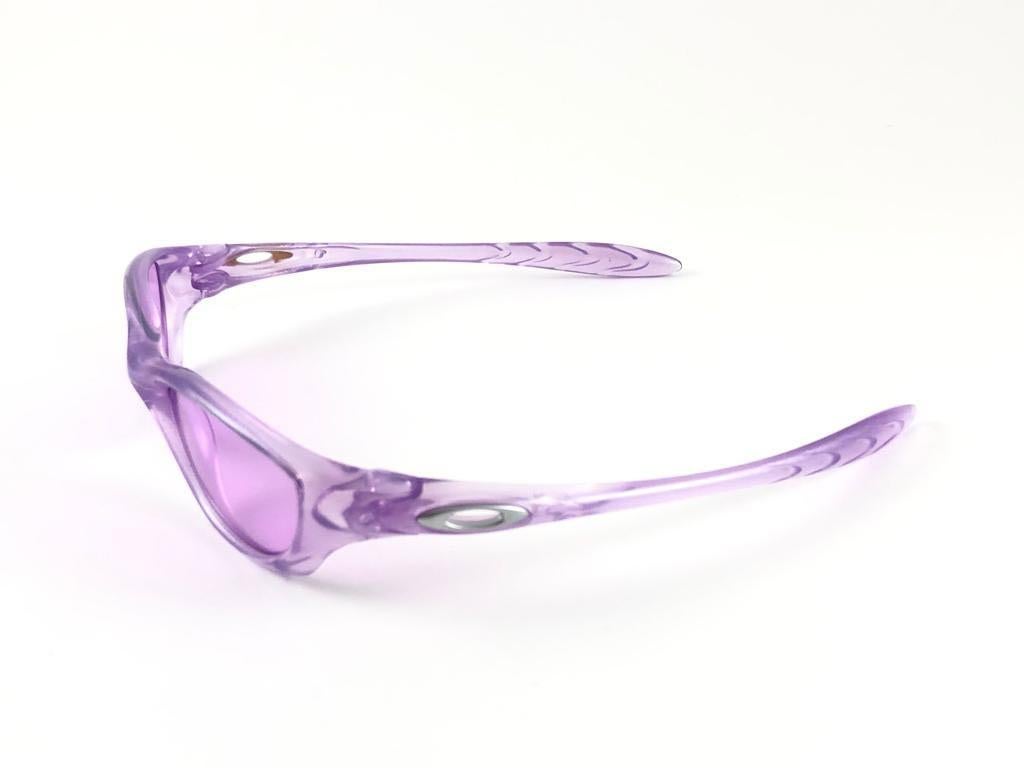 Women's or Men's New Vintage Oakley Fate Lavender Frame Light Purple Lens 1999 Sunglasses 