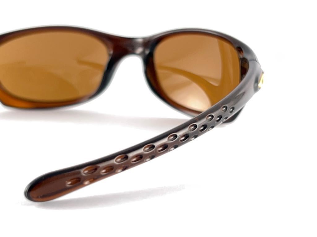 New Vintage Oakley Five Brown Translucent Mirror Lenses 2003 Sunglasses  For Sale 10