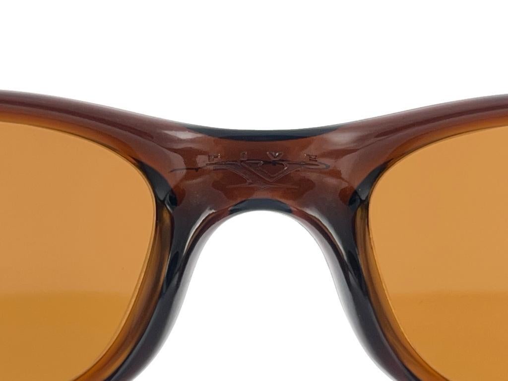 New Vintage Oakley Five Brown Translucent Mirror Lenses 2003 Sunglasses  For Sale 3