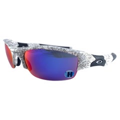 New Vintage Oakley Flak Half Frame Mirrored Lens 1999 Sunglasses