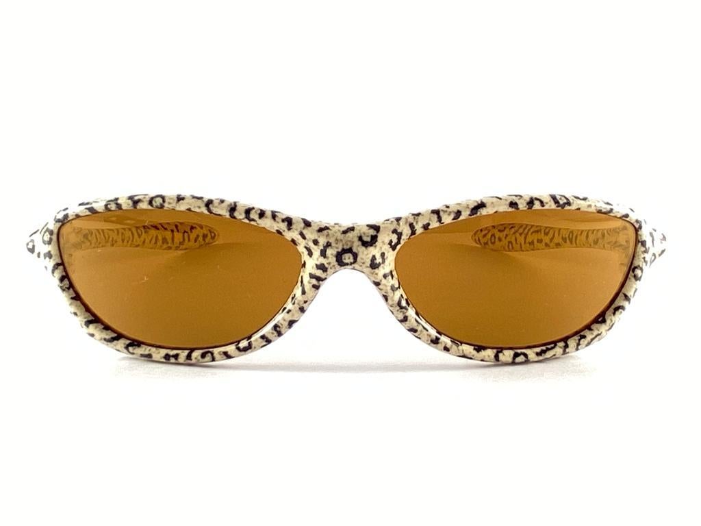 Nuevas gafas de sol vintage Oakley Four Cheetah Gold Iridium 2000 8