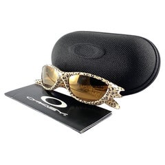 New Vintage Oakley Four Cheetah Gold Iridium 2000 Sunglasses 