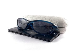 New Vintage Oakley Four Crystal Blue Gold Iridium Lenses 2000 Sunglasses