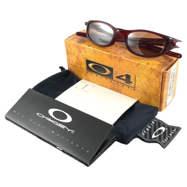 New Vintage Oakley Four Crystal Red 2000 Sunglasses For Sale at 1stDibs
