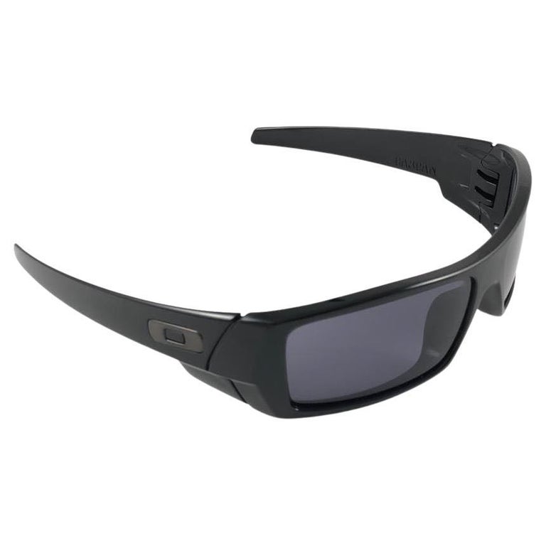 New Vintage Oakley GASCAN Polished Black 2005 Sunglasses For Sale at 1stDibs