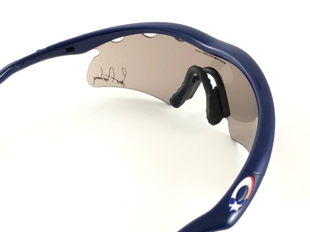 New Vintage Oakley Lance Armstrong M Series Navy 2000's Sunglasses  8