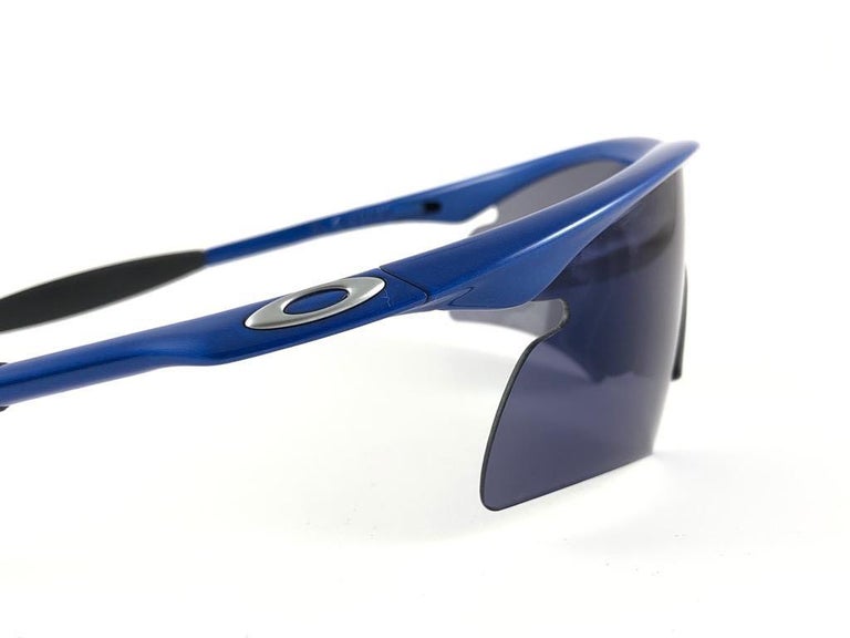 New Vintage Oakley M Frame Blue Iridium Lens 1999 Sunglasses For Sale at 1stDibs