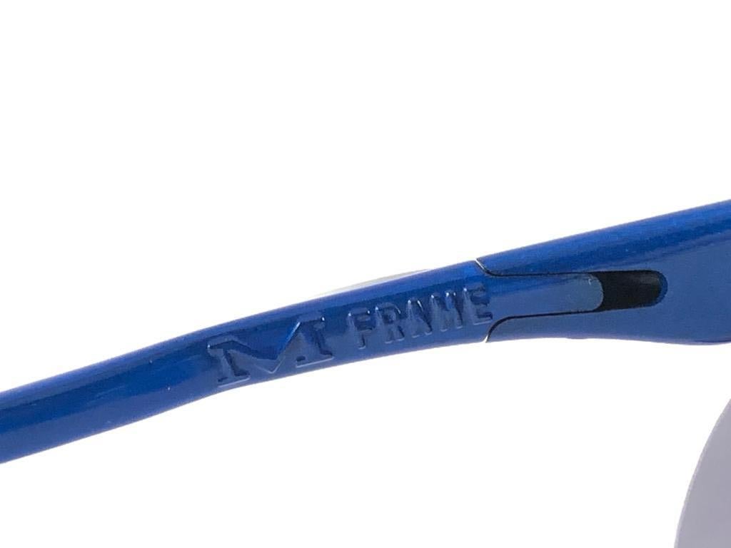 New Vintage Oakley M Frame Blue Iridium Lens 1999 Sunglasses For Sale 8