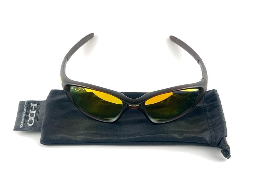 New Vintage Oakley Minute Black Matte Mirrored Lens 1999 Sunglasses  For Sale 6