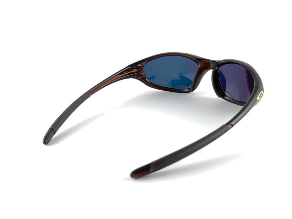 New Vintage Oakley Minute Black Matte Mirrored Lens 1999 Sunglasses  For Sale 9