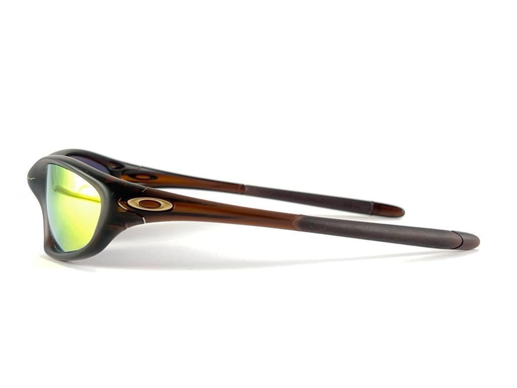 New Vintage Oakley Minute Black Matte Mirrored Lens 1999 Sunglasses 4