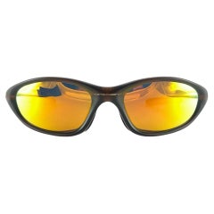 New Vintage Oakley Minute Black Matte Mirrored Lens 1999 Sunglasses 