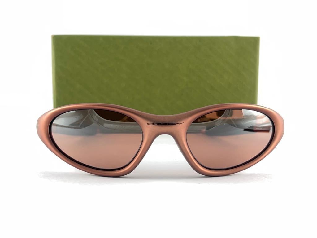 New Vintage Oakley Minute Copper mirror Lens 1999 Sunglasses 6