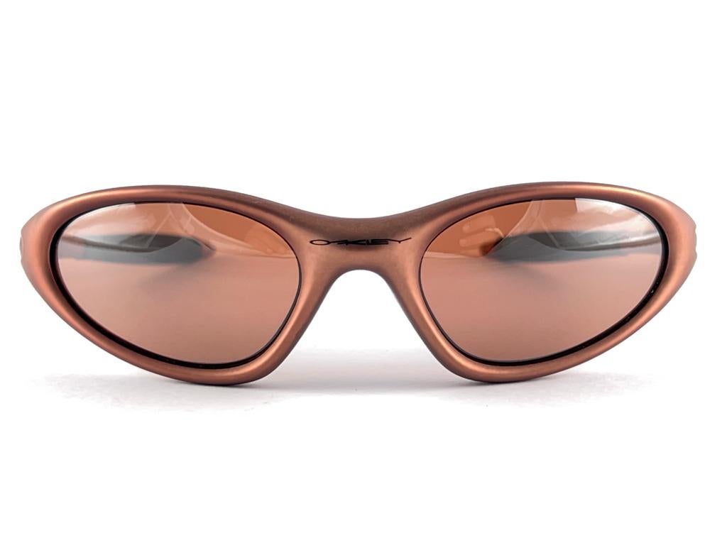 New Vintage Oakley Minute Copper mirror Lens 1999 Sunglasses 7