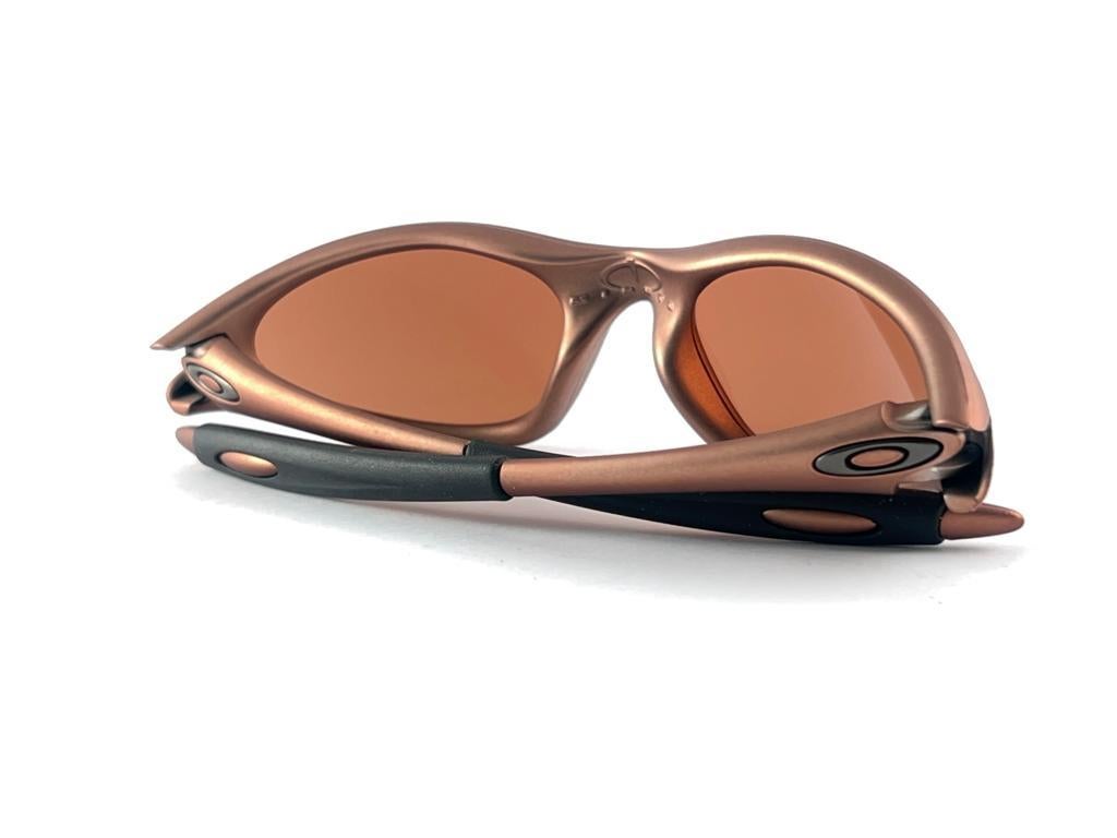New Vintage Oakley Minute Copper mirror Lens 1999 Sunglasses 9