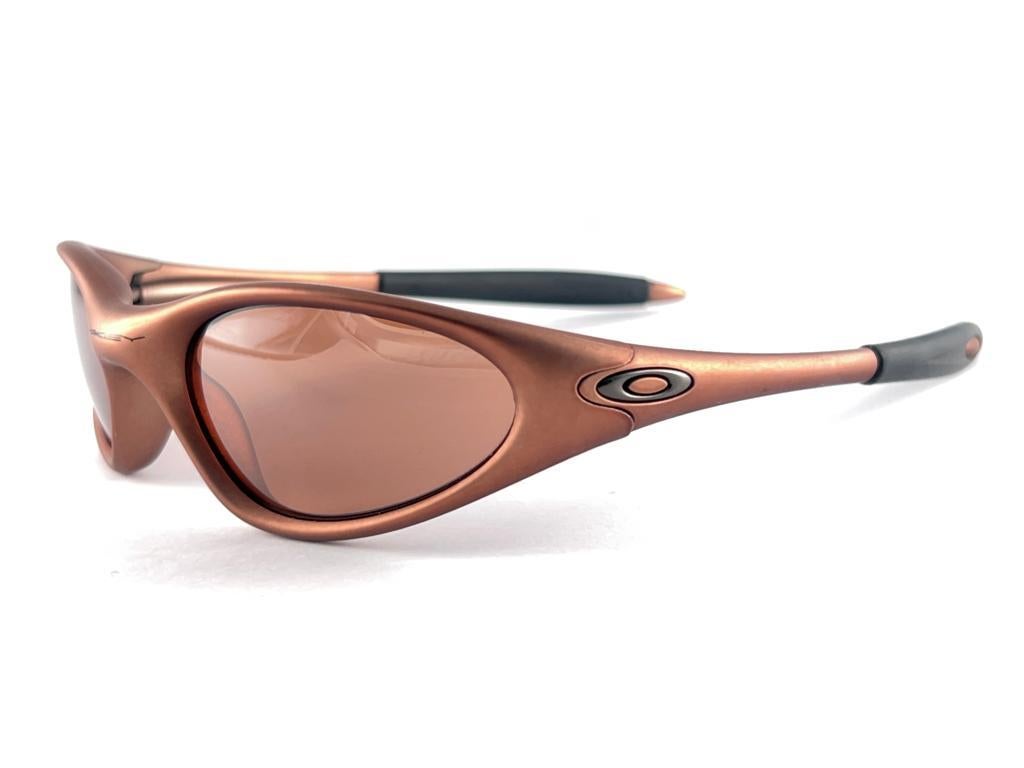 New Vintage Oakley Minute Copper mirror Lens 1999 Sunglasses 5