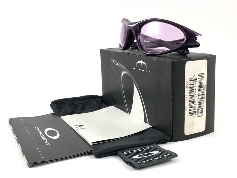 New Vintage Oakley Minute Purple Light Lens 1999 Sunglasses For Sale at  1stDibs