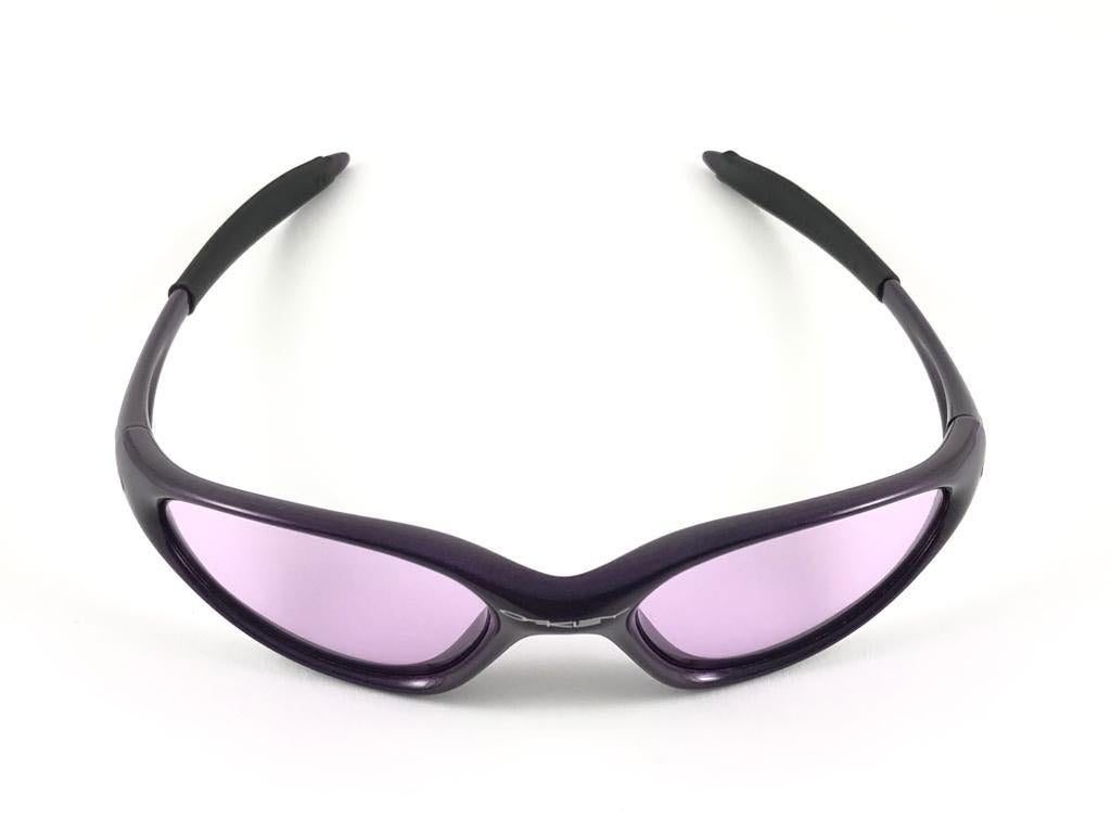 Gray New Vintage Oakley Minute Purple Light Lens 1999 Sunglasses 
