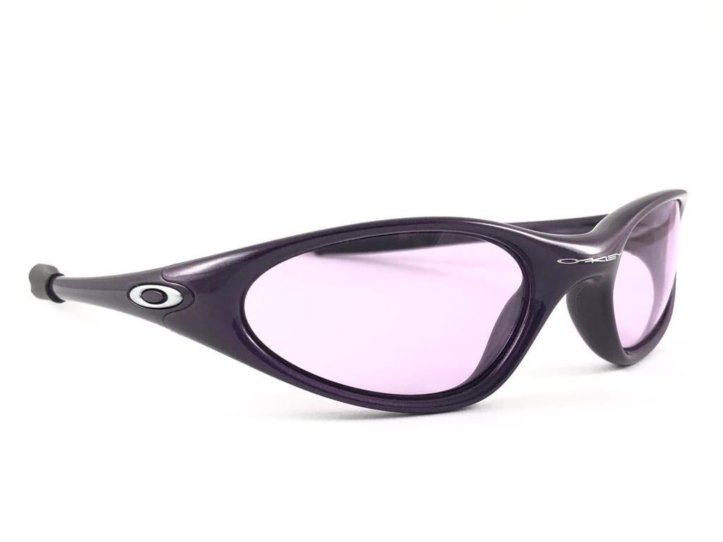 New Vintage Oakley Minute Purple Light Lens 1999 Sunglasses  1