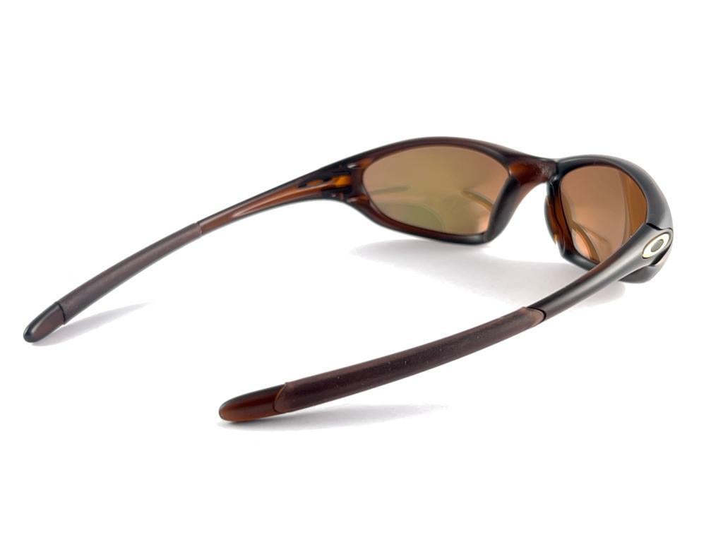 New Vintage Oakley Minute Tortoise Mirrored Lens 1999 Sunglasses 5