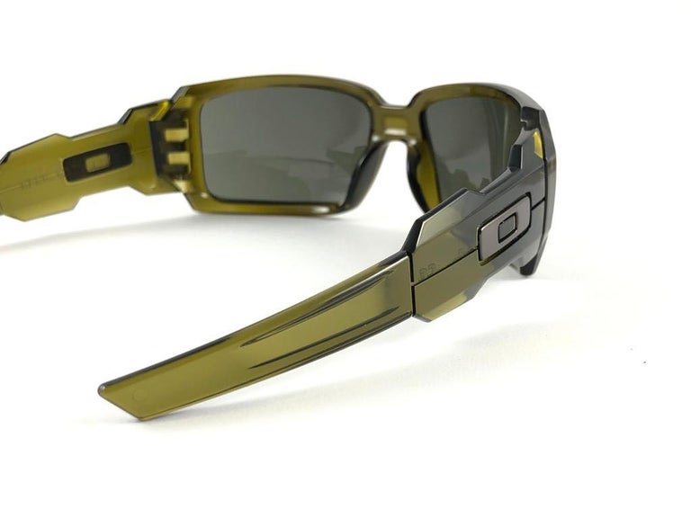 New Vintage Oakley Oil Drum Olive Polarized Lens 2005 Sunglasses at 1stDibs