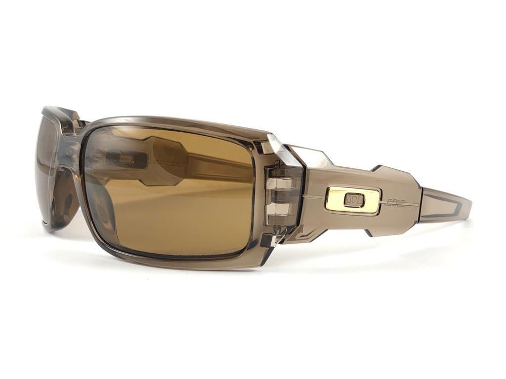 Black New Vintage Oakley Oil Drum Polarized Bronze Lens 2005 Sunglasses 
