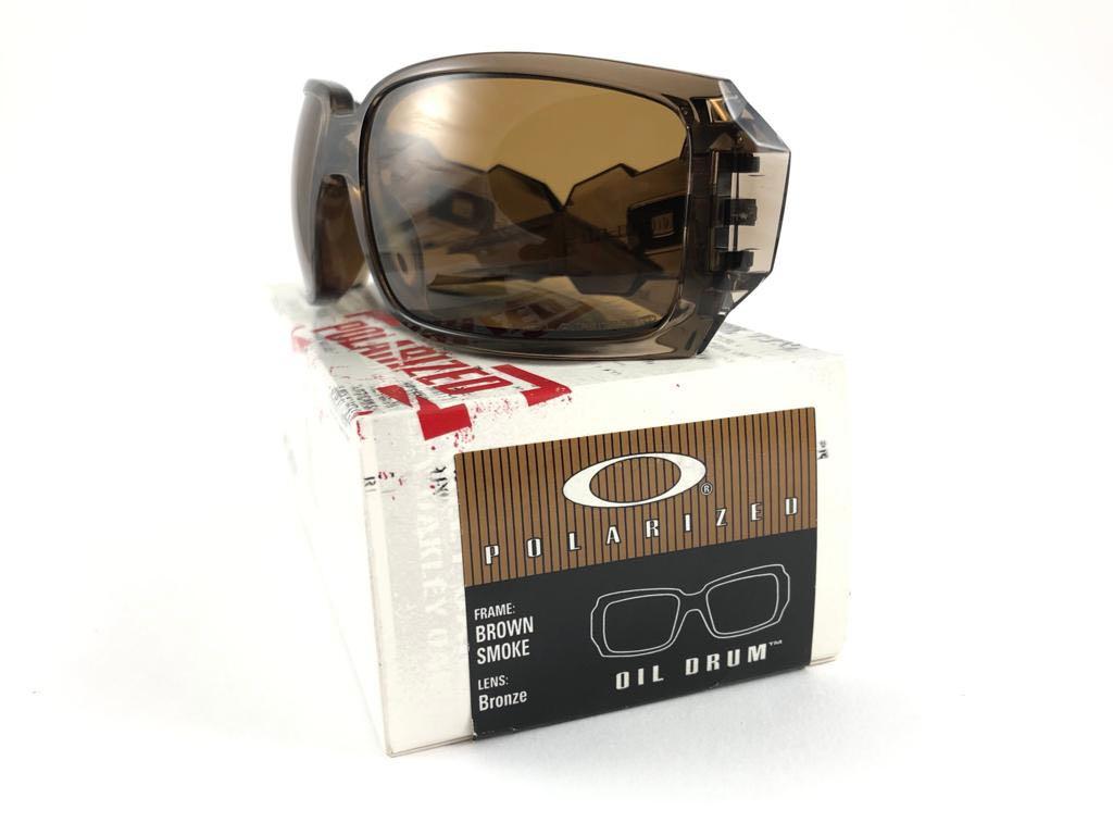 New Vintage Oakley Oil Drum Polarized Bronze Lens 2005 Sunglasses  In New Condition In Baleares, Baleares