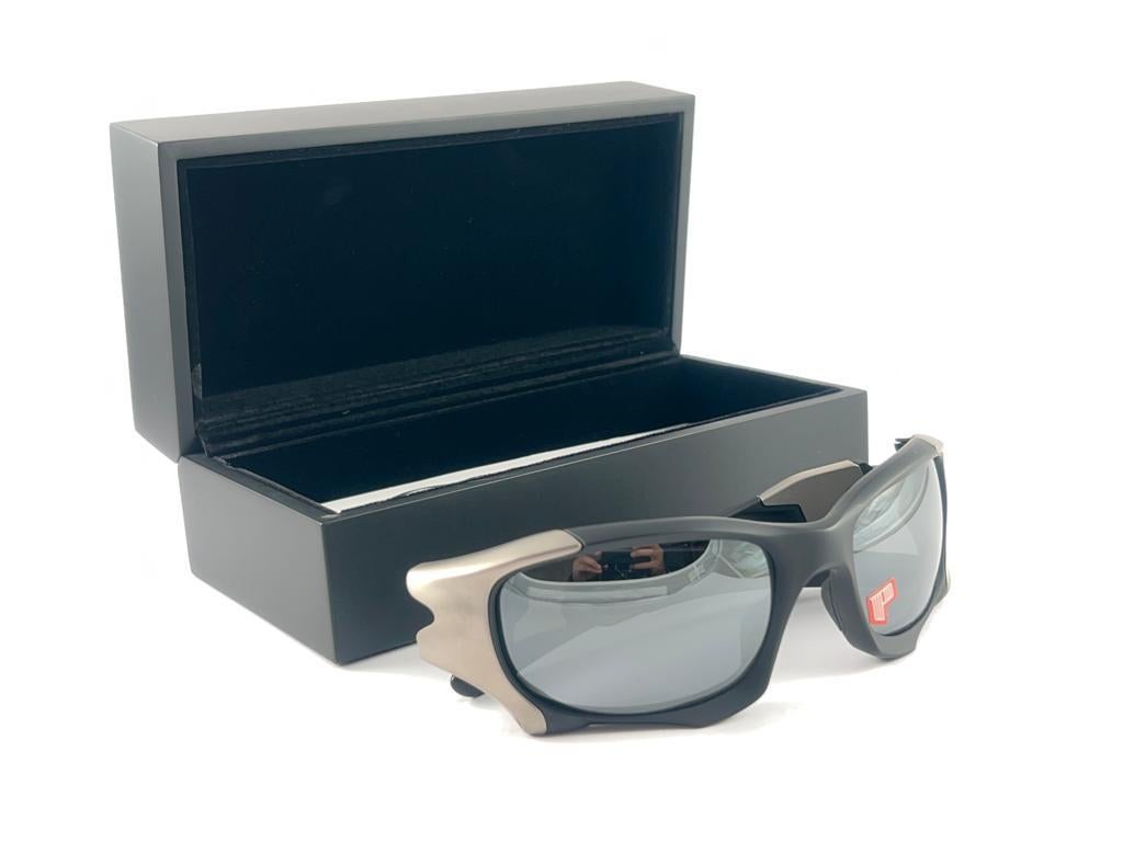 New Vintage Oakley Pitt Boss II Matte Iridium Lens 2001 Sunglasses  9