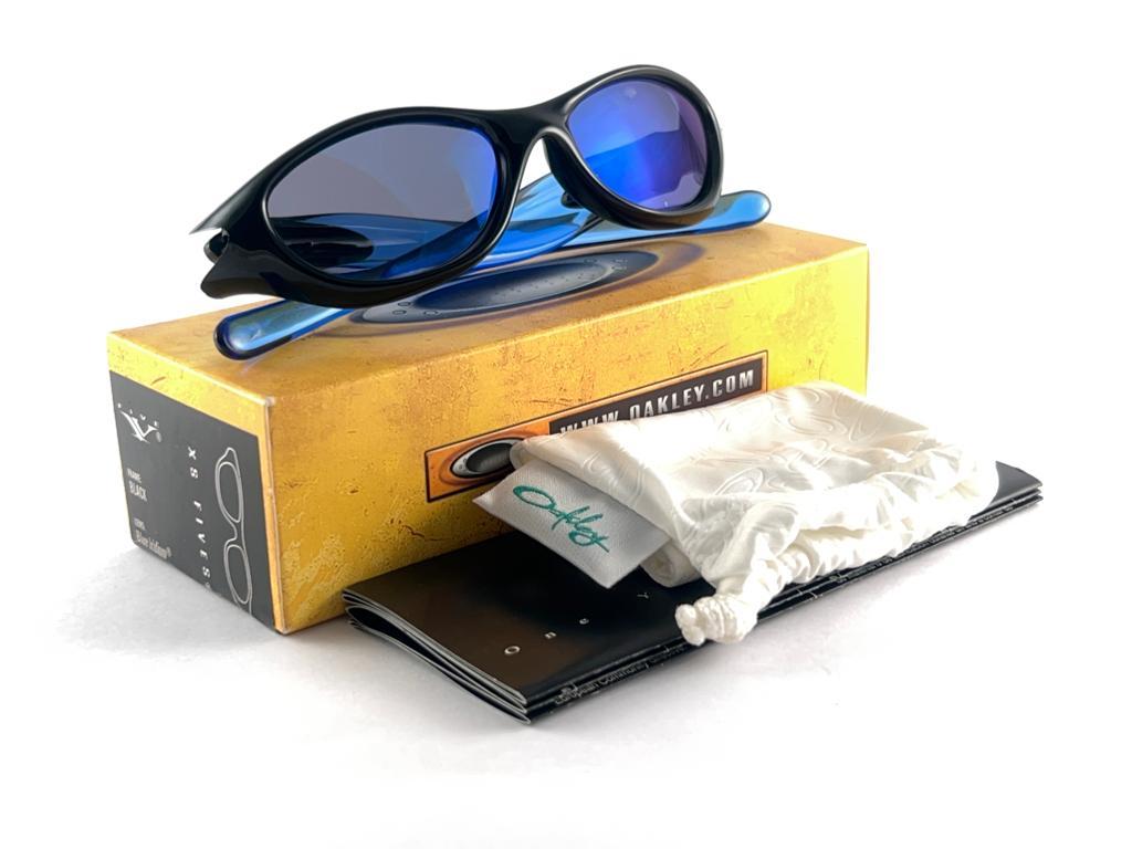 New Vintage Oakley Pocket Blue Lens 2003 Sunglasses For Sale 5