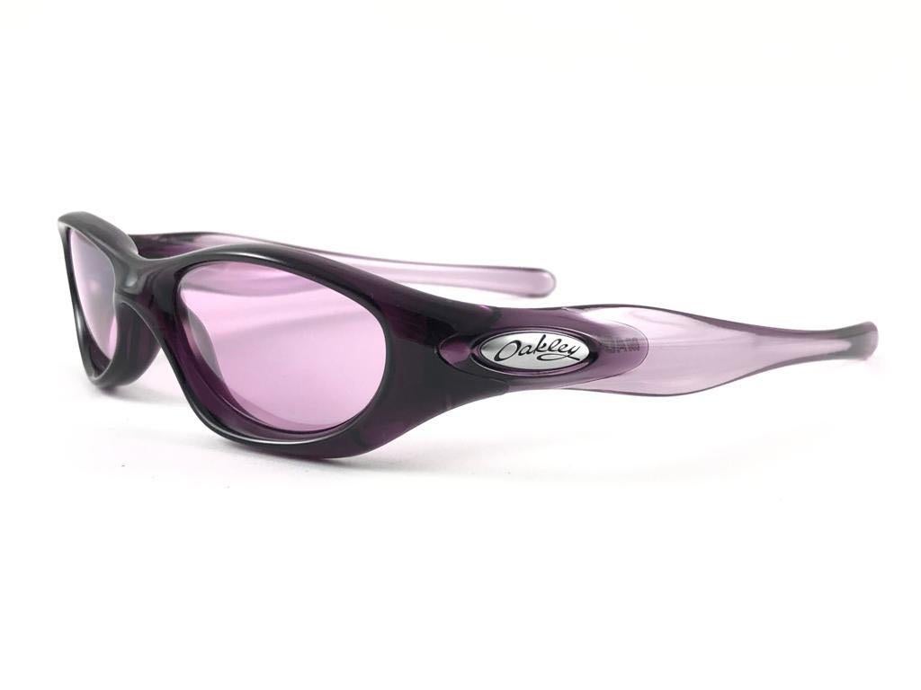 New Vintage Oakley Pocket Violet Purple Iridium Lenses 2003 Sunglasses 9