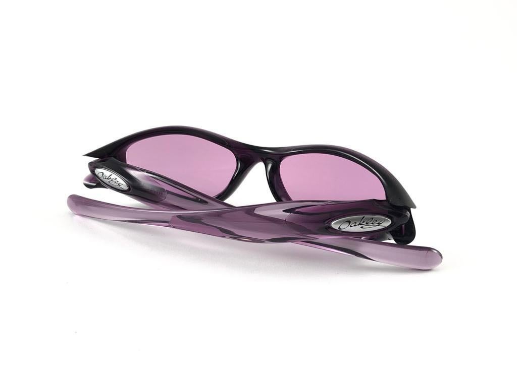 New Vintage Oakley Pocket Violet Purple Iridium Lenses 2003 Sunglasses 1