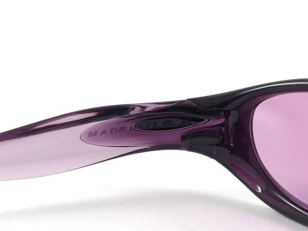 Women's or Men's New Vintage Oakley Pocket Violet Purple Iridium Lenses 2003 Sunglasses