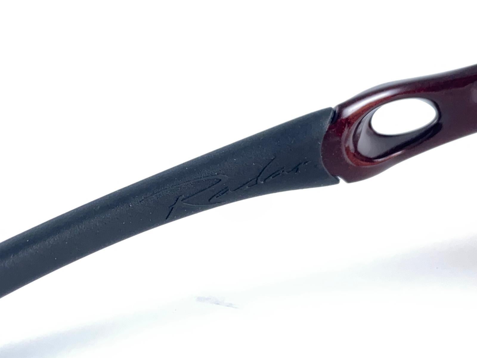 New Vintage Oakley Radar Burgundy Frame Rose Lens 1999 Sunglasses 2