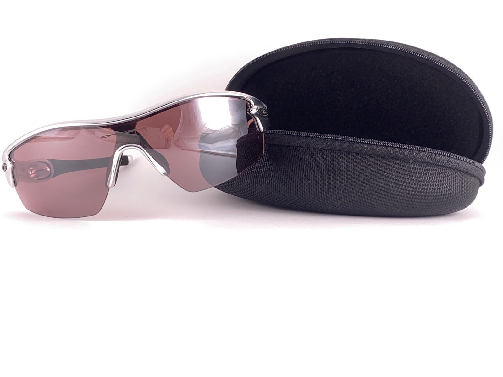 Women's or Men's New Vintage Oakley Radar Frame Rose Mirrored Lens 1999 Sunglasses