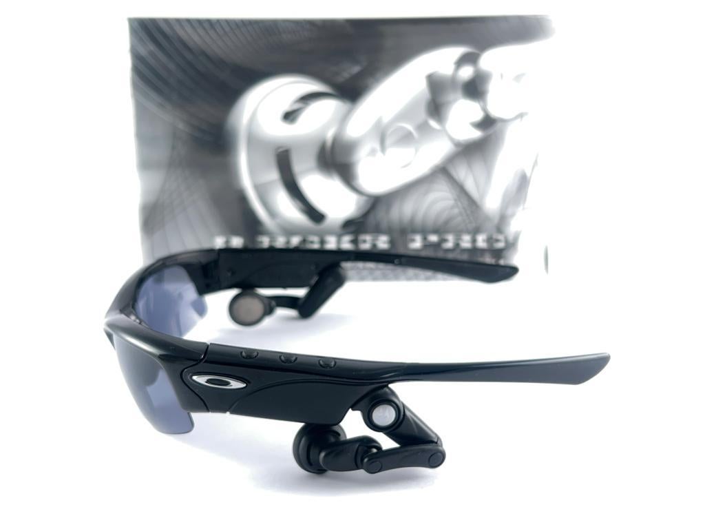 Neu Vintage Oakley Rockr Pro Schwarz Grau Gläser 2003 Sonnenbrille  im Angebot 7