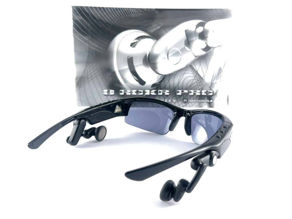 Neu Vintage Oakley Rockr Pro Schwarz Grau Gläser 2003 Sonnenbrille  im Angebot 11