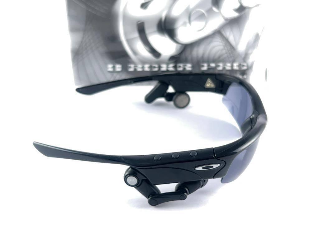 Neu Vintage Oakley Rockr Pro Schwarz Grau Gläser 2003 Sonnenbrille  im Zustand „Neu“ im Angebot in Baleares, Baleares