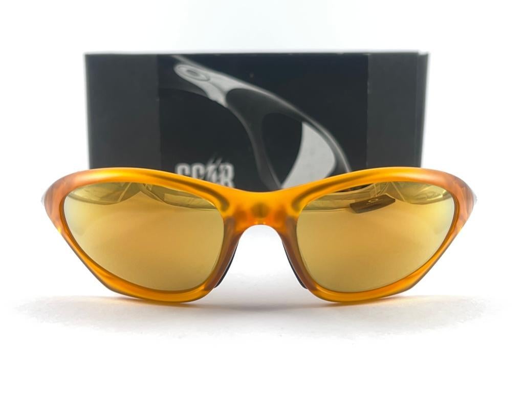 New Vintage Oakley Scar Butterscotch W24K Lens 2001 Sunglasses  5