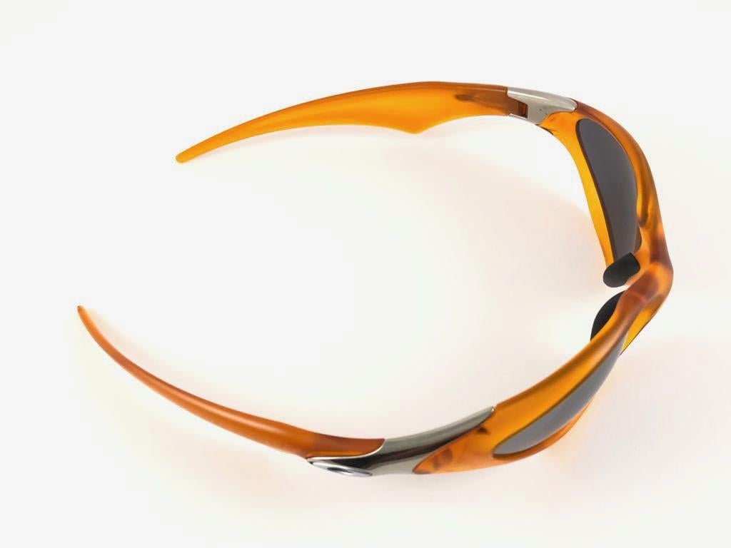 New Vintage Oakley Scar Persimmon Black Iridium Lens 2001 Sunglasses  1