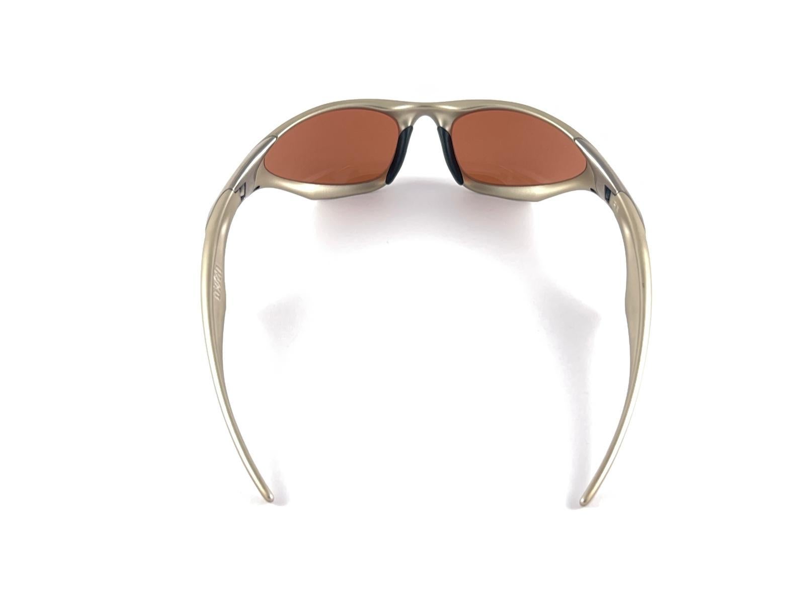 New Vintage Oakley Scar Salmon Iridium Lenses Sunglasses 1990's Made in Usa For Sale 7