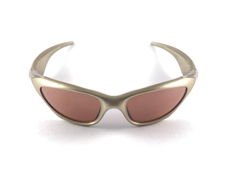 New Vintage Oakley Scar Salmon Iridium Lenses Sunglasses 1990's