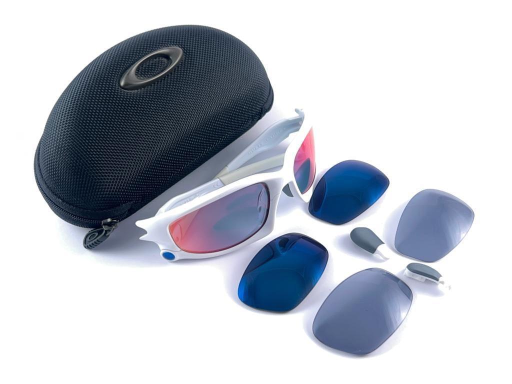 Geteilte Eichenholzjacke mit Quick Release System-Rahmen  2000'S Sonnenbrille für Damen oder Herren im Angebot