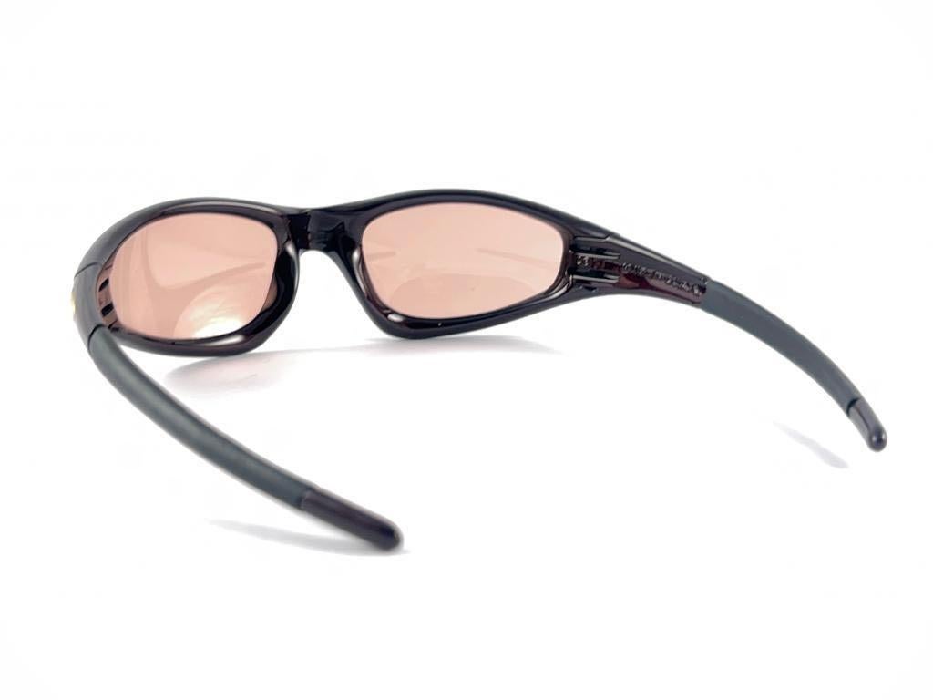Women's or Men's New Vintage Oakley Straight Metallic Burgundy 2000's Sunglasses 