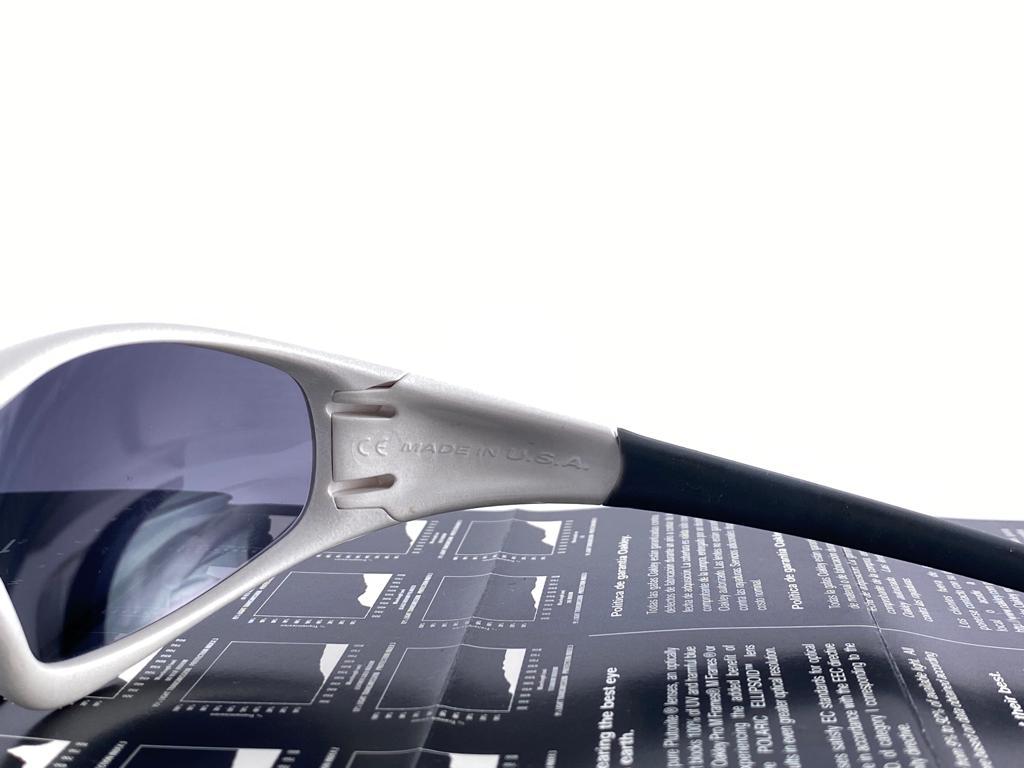 Gray New Vintage Oakley Straight White 2000's Sunglasses 