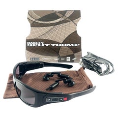 New Vintage Oakley Thump 512MB MP3 Polished Black Lense 2003 Sunglasses 