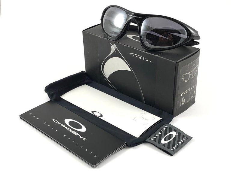New Vintage Oakley Topcoat Metallic Black Iridium Lens 1999 