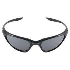 Neu Vintage Oakley Topcoat Metallic Schwarz Iridium Lens 1999 Sonnenbrille