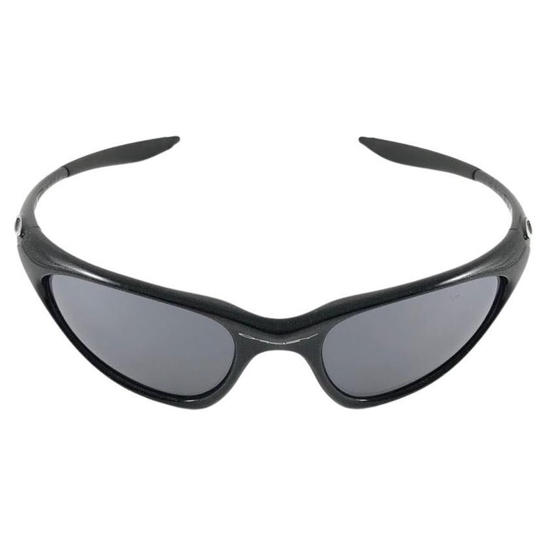 New Vintage Oakley Topcoat Metallic Black Iridium Lens 1999